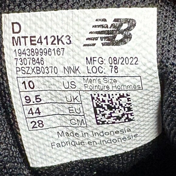 New Balance 412 v3 Gray Blue Mens US Size 10 Wide EUR 44 MTE412K3 Sneakers - Picture 10 of 10